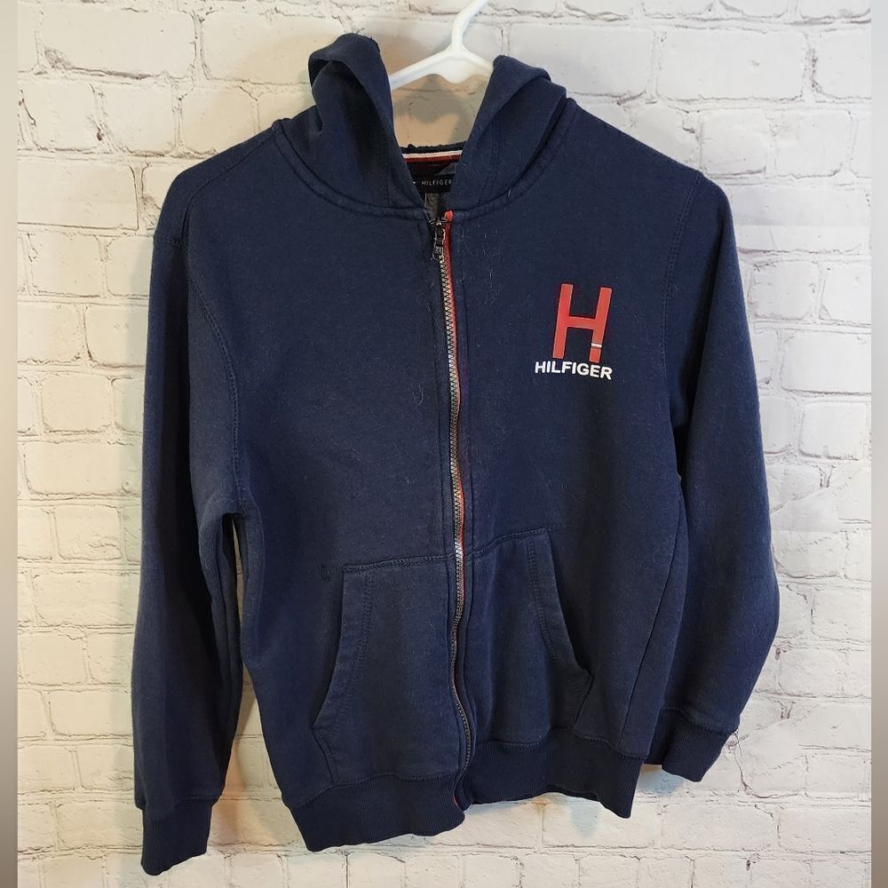 Boy's Tommy Hilfiger zip-up sweater, size M (12/14)